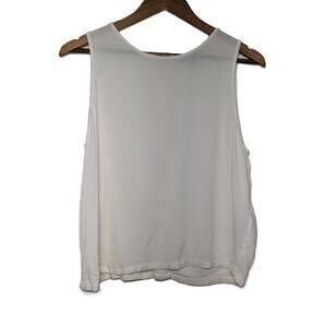 Women's Banana Republic Button Back Top Cream Size M